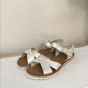 Paul Green metallic silver sandals size 7.5 M European.